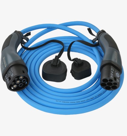 Grey Type 2 1Phase EV Charging Cable – 32A 7kW