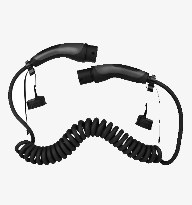 10 Metre Type 2 Coiled EV Charging Cable
